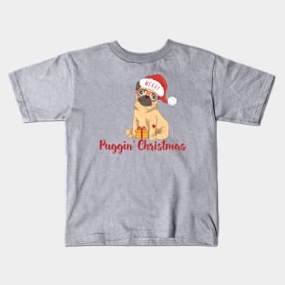 Merry Pugs Christmas, Christmas Shirt, Funny Xmas Tee Kids T-Shirt